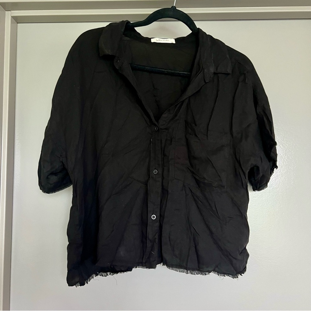 Bella Dahl Crop Boxy Button Down
